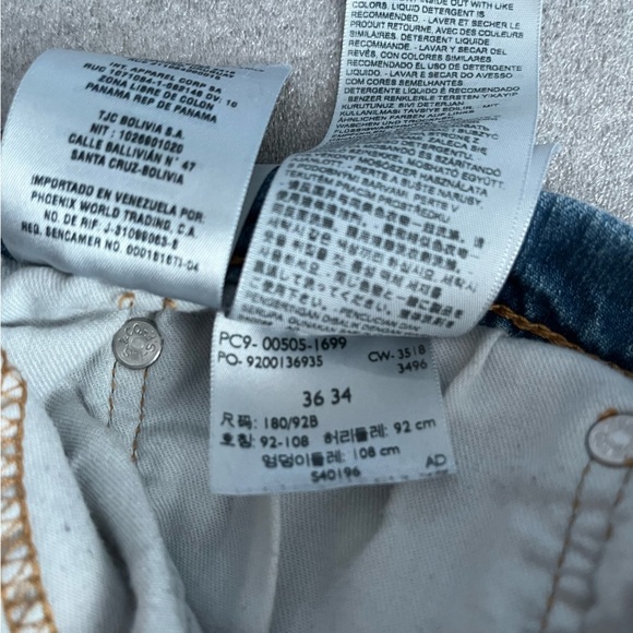 [W36L34]Levi's 505 Light Blue Straight Men's Jeans - Picture 5 of 8